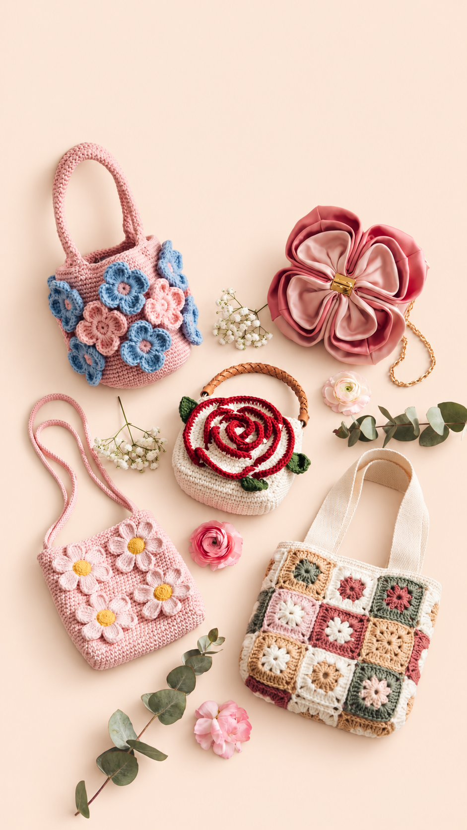 Crochet Flowers & Bags